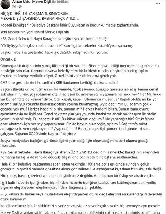 Basına fırça atan Büyükakın’a o gazeteciden tepki: KINIYORUM