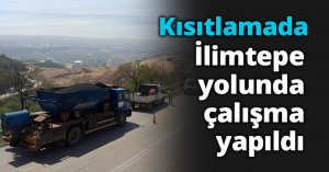Kısıtlamada Körfez İlimtepe yolunda çalışma yapıldı