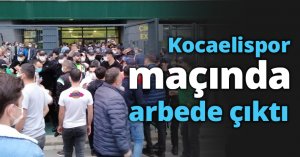 Kocaelispor maçında arbede çıktı