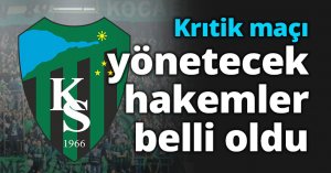 Krıtik maçı yönetecek hakemler belli oldu!