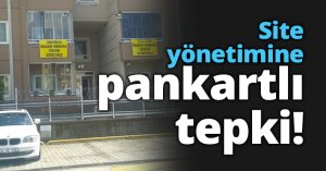 Site yönetimine pankartlı tepki!