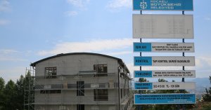 Tavşantepe Cemevi inşaatında dış cephe kaplama tamam