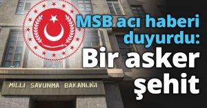 MSB acı haberi duyurdu: Bir asker şehit