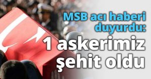 MSB acı haberi duyurdu: 1 askerimiz şehit oldu