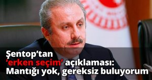 Şentop’tan ‘erken seçim’ açıklaması: Mantığı yok, gereksiz buluyorum