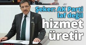 Şeker: AK Parti laf değil hizmet üretir