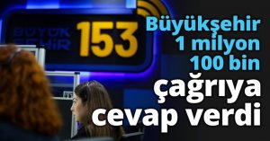 Büyükşehir 1 milyon 100 bin çağrıya cevap verdi