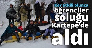 Kartepe'de yoğun kar yağışı