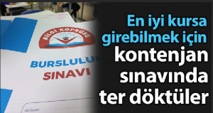 En iyi kursa girebilmek için kontenjan sınavında ter döktüler