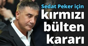 Sedat Peker için kırmızı bülten kararı
