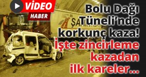 Bolu Dağı Tüneli’nde korkunç kaza! İşte zincirleme kazadan ilk kareler…