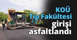 KOÜ Tıp Fakültesi girişi asfaltlandı