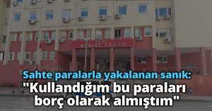 Sahte paralarla yakalanan sanık: 