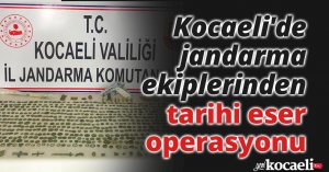 Kocaeli'de jandarma ekiplerinden tarihi eser operasyonu