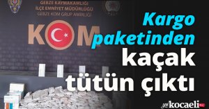 Kargo paketinden kaçak tütün çıktı