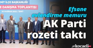 Efsane evlendirme memuru  AK Parti rozeti taktı
