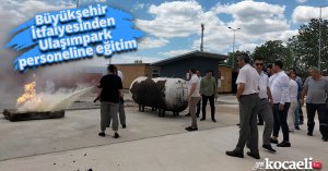 Büyükşehir İtfaiyesinden Ulaşımpark personeline eğitim