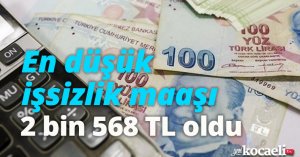 En düşük işsizlik maaşı 2 bin 568 TL oldu
