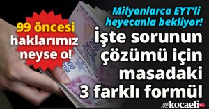 İşte sorunun çözümü için masadaki 3 farklı formül