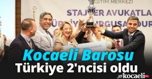 Kocaeli Barosu Türkiye 2'ncisi oldu