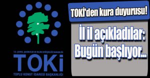 TOKİ'den kura duyurusu! İl il açıkladılar: Bugün başlıyor...