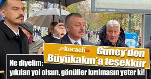 GÜNEY’DEN BÜYÜKAKIN’A TEŞEKKÜR PAYLAŞIMI