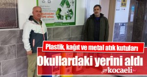 Plastik, kağıt ve metal atık kutuları okullardaki yerini aldı