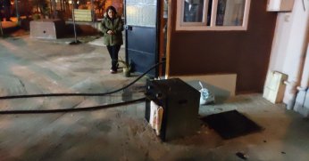 Fırında çıkan yangın ev sahiplerini korkuttu