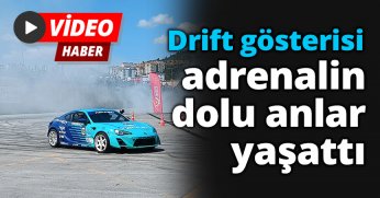 Drift gösterisi adrenalin dolu anlar yaşattı