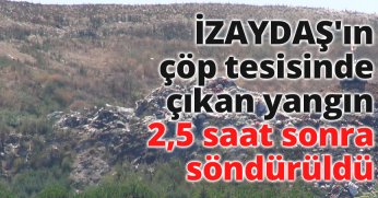 Çöp döküm sahasında çıkan yangın 2,5 saat sonra söndürüldü