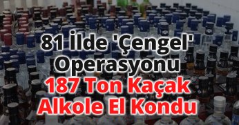 187 ton sahte ve kaçak alkole el konuldu