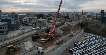 Darıca Osmangazi’de kiriş montajları başladı