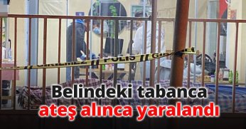 Belindeki tabanca ateş alınca yaralandı