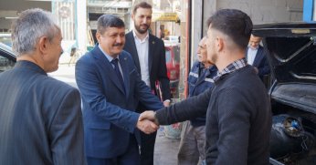 KAMİL ERGÜN OTO SANAYİ ESNAFINI ZİYARET ETTİ