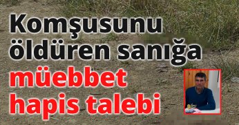 Komşusunu öldüren sanığa müebbet hapis talebi