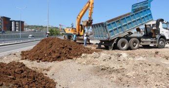 Yeşilova-Solaklar Kavşağı’nda çevre düzenlenmesi