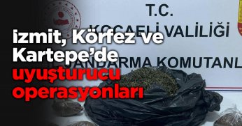 İzmit, Körfez ve Kartepe’de uyuşturucu operasyonları