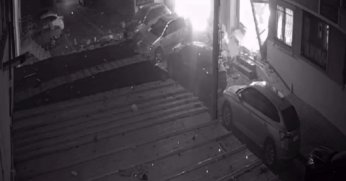 Doğalgaz patlaması kamerada!