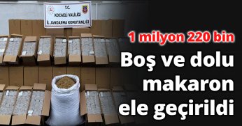 Boş ve dolu makaron ele geçirildi