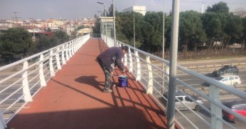 Üst geçidin bakımında sona gelindi