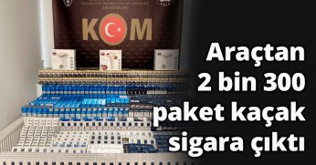 Araçtan 2 bin 300 paket kaçak sigara çıktı