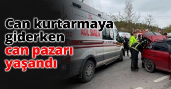 Can kurtarmaya giderken can pazarı: ambulans kaza yaptı!