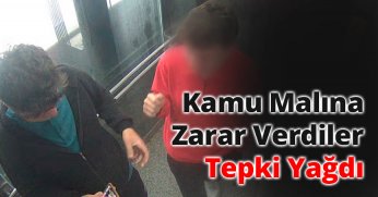 Gençlerden üzücü davranış; kamu malına zarar