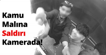 Körfez’de Asansör Kamerasına Zarar Verdiler: Kamu Malına Saldırı Kamerada!