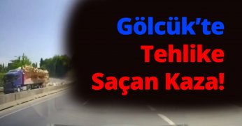Gölcük’te Tehlike Saçan Kaza: Tırdan Yola Düşen Kablo Makaraları Trafiği Kilitledi!