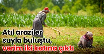 Atıl araziler suyla buluştu, verim iki katına Çıktı