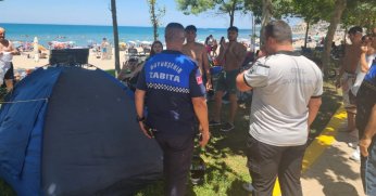 Kandıra sahillerinde çadır denetimi