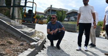 Başkan Özlü Üst Yapı Çalışmalarını Yerinde İnceledi