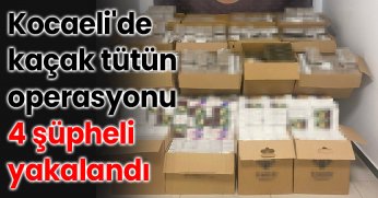 Kocaeli'de kaçak tütün operasyonu: 4 şüpheli yakalandı