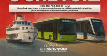 30 Ağustos’ta toplu ulaşım ücretsiz